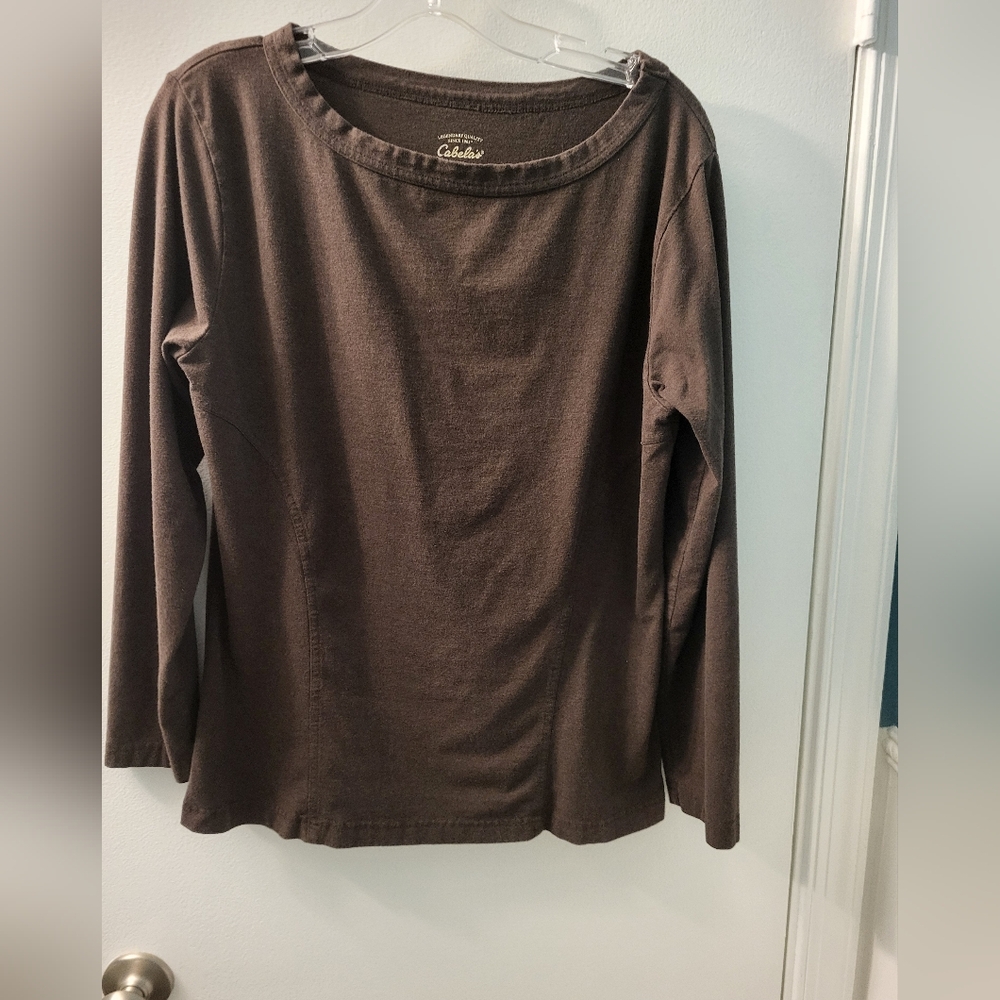 Cabela's brown knit Long sleeve shirt XL